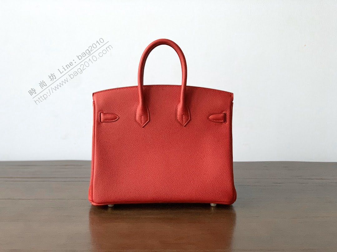 Hermesn鉑金女包 愛馬仕Birkin手提包 原廠Togo皮 大紅色 全手工  am2210